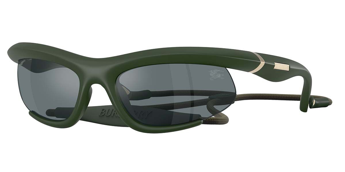 Burberry BE4462 41556G, Green frame, Grey Mirror lenses
