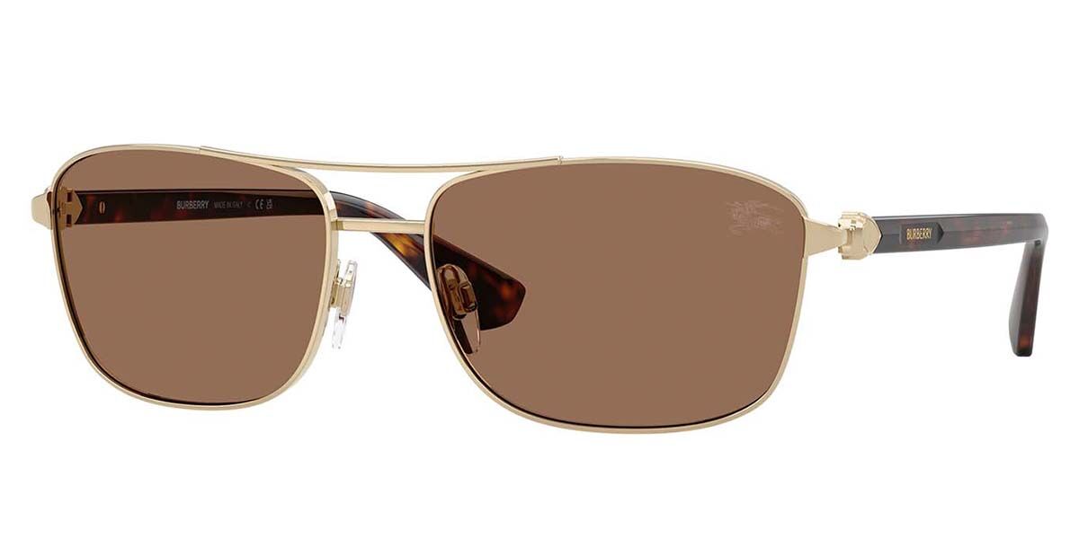 Burberry BE3163 110973, Gold frame, Dark Brown lenses