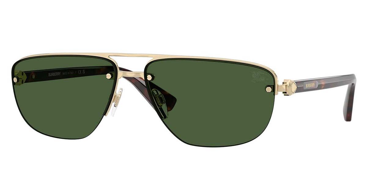 Burberry BE3164 110971, Gold frame, Dark Green lenses