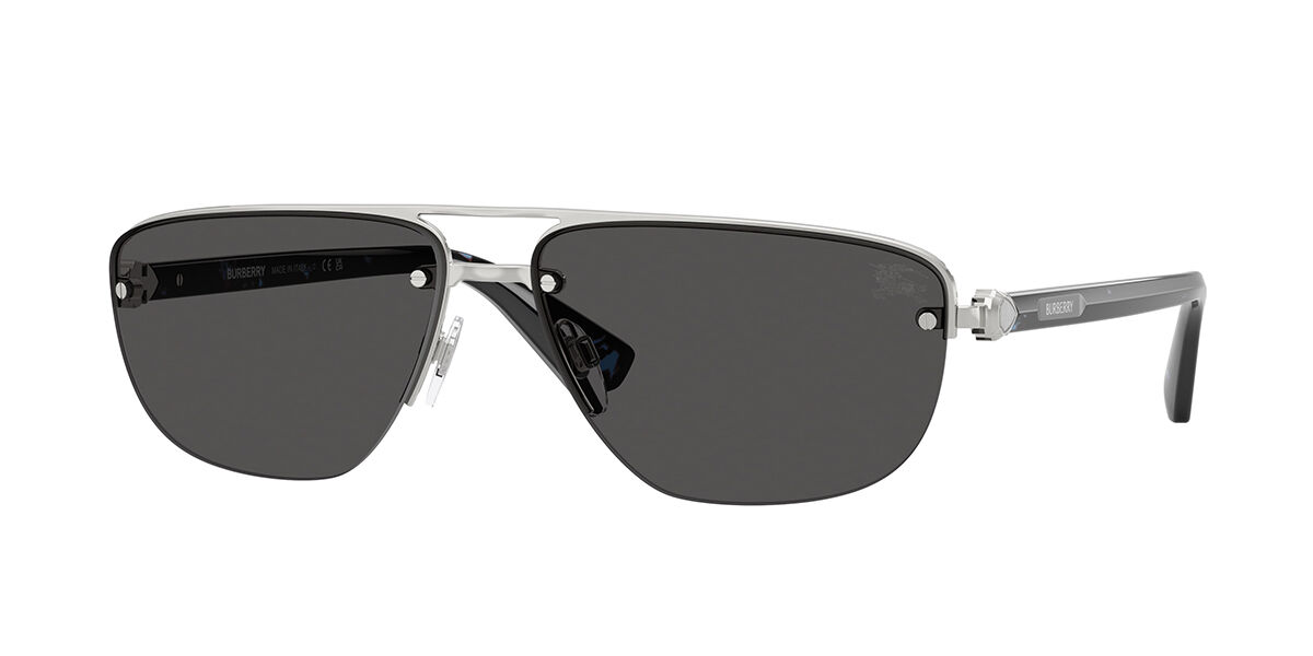 Burberry BE3164 100587, Silver frame, Dark Grey lenses