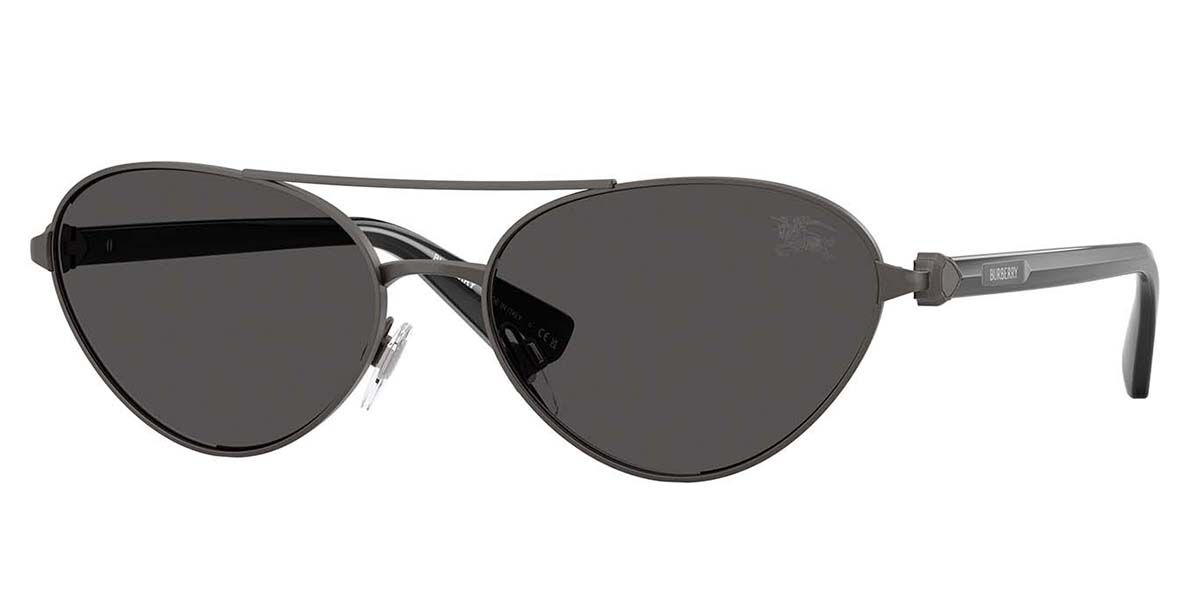 Burberry BE3165 131687, Grey frame, Dark Grey lenses