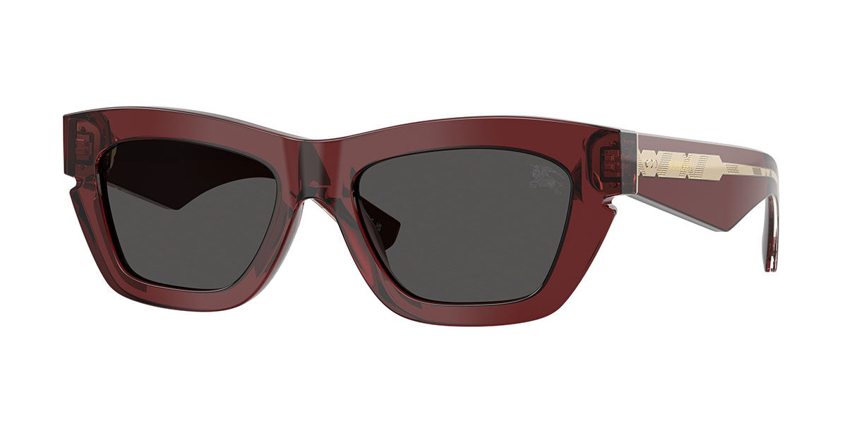 Burberry BE4454 412887, Burgundy frame, Dark Grey lenses
