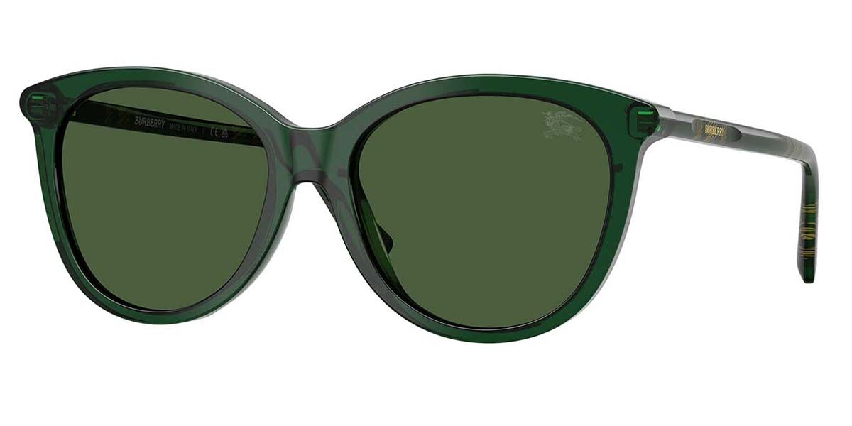 Burberry BE4455 416271, Green frame, Dark Green lenses