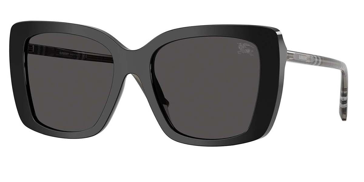 Burberry BE4456 416587, Black frame, Dark Grey lenses