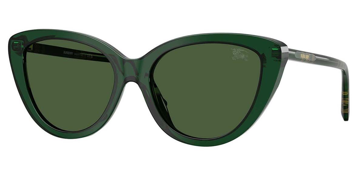 Burberry BE4457 416271, Green frame, Dark Green lenses