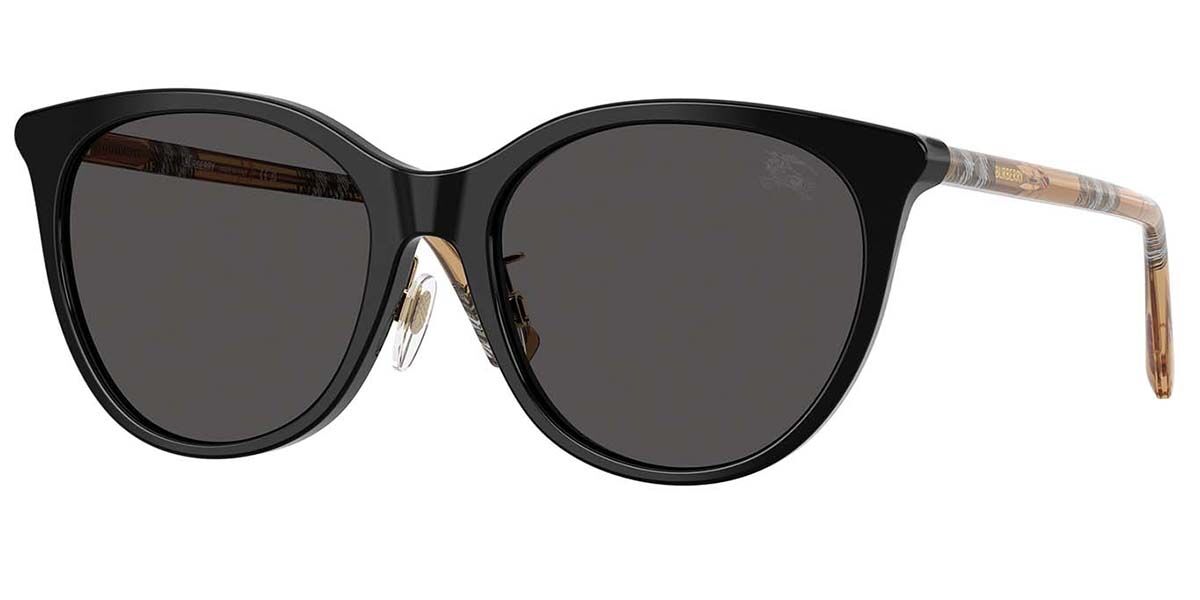 Burberry BE4464D Asian Fit 416187, Black frame, Dark Grey lenses