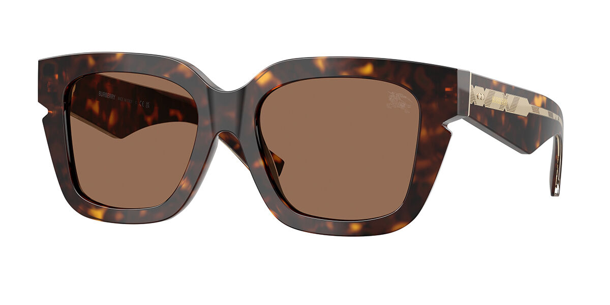 Burberry BE4453F Asian Fit 300273, Tortoiseshell frame, Dark Brown lenses