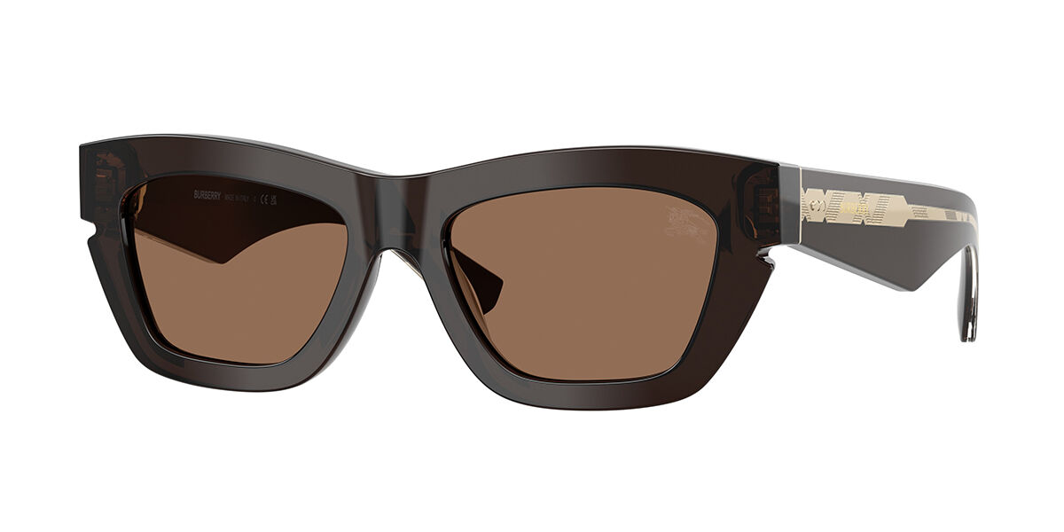 Burberry BE4454F Asian Fit 411673, Brown frame, Dark Brown lenses