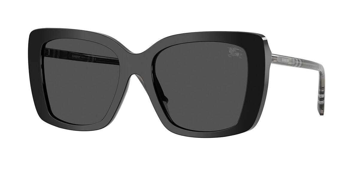 Burberry BE4456F Asian Fit 416587, Black frame, Dark Grey lenses