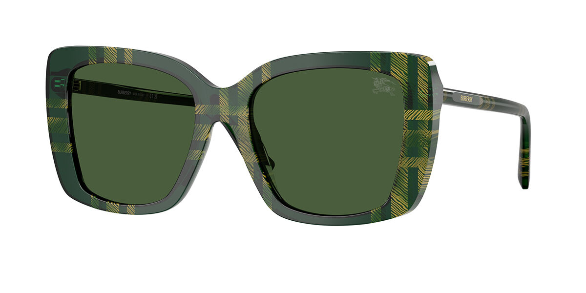 Burberry BE4456F Asian Fit 416971, Green frame, Dark Green lenses