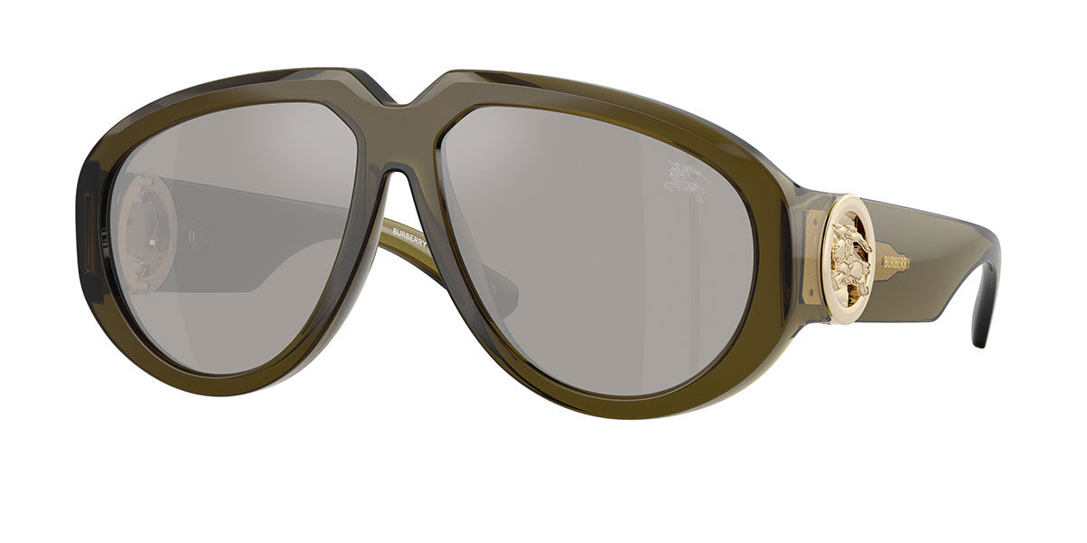 Burberry BE4479U 41946G, Green frame, Light Grey Mirror Silver lenses