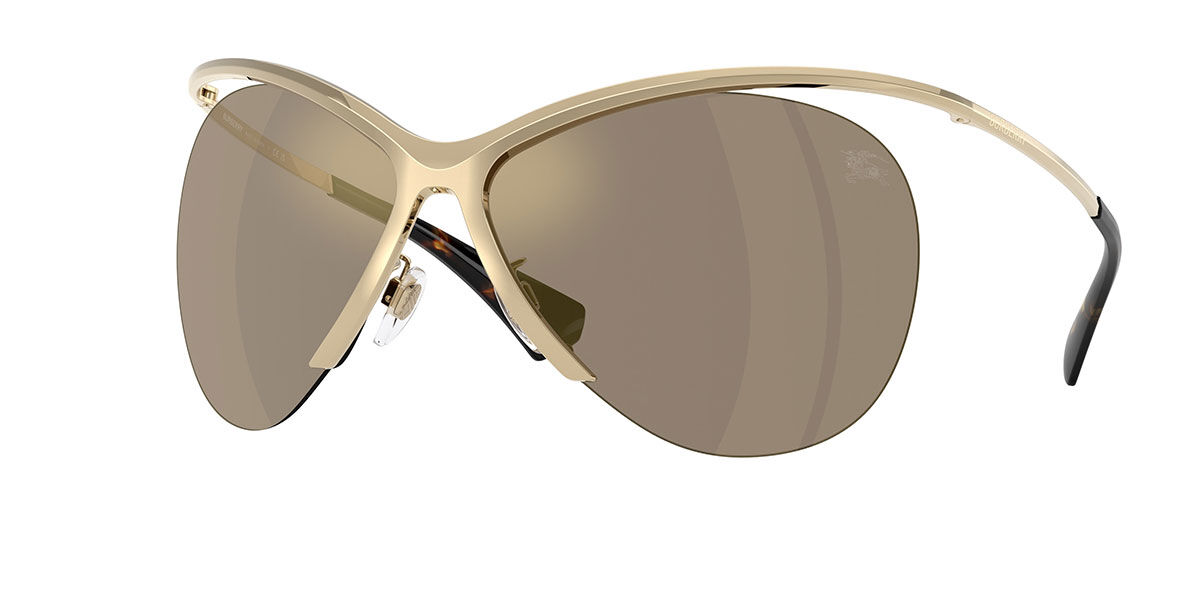 Burberry BE3168 11095A, Light Brown/Gold Mirror lenses