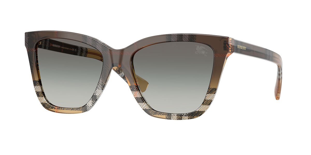 Burberry BE4470F Asian Fit 420211, Brown frame, Gradient Grey lenses