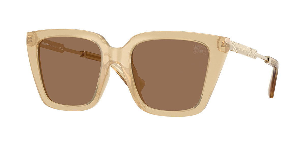 Burberry BE4473U 419873, Yellow frame, Dark Brown lenses