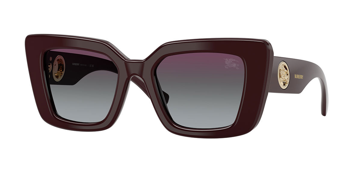 Burberry BE4476F Asian Fit 42048G, Burgundy frame, Gradient Grey lenses