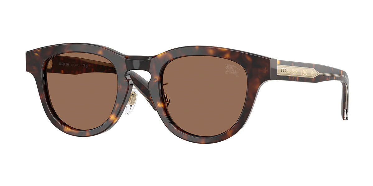 Burberry BE4477F Asian Fit 420573, Tortoiseshell frame, Dark Brown lenses