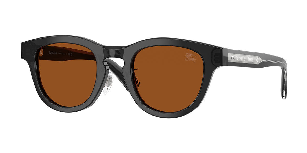 Burberry BE4477F Asian Fit 421173, Grey frame, Dark Brown lenses