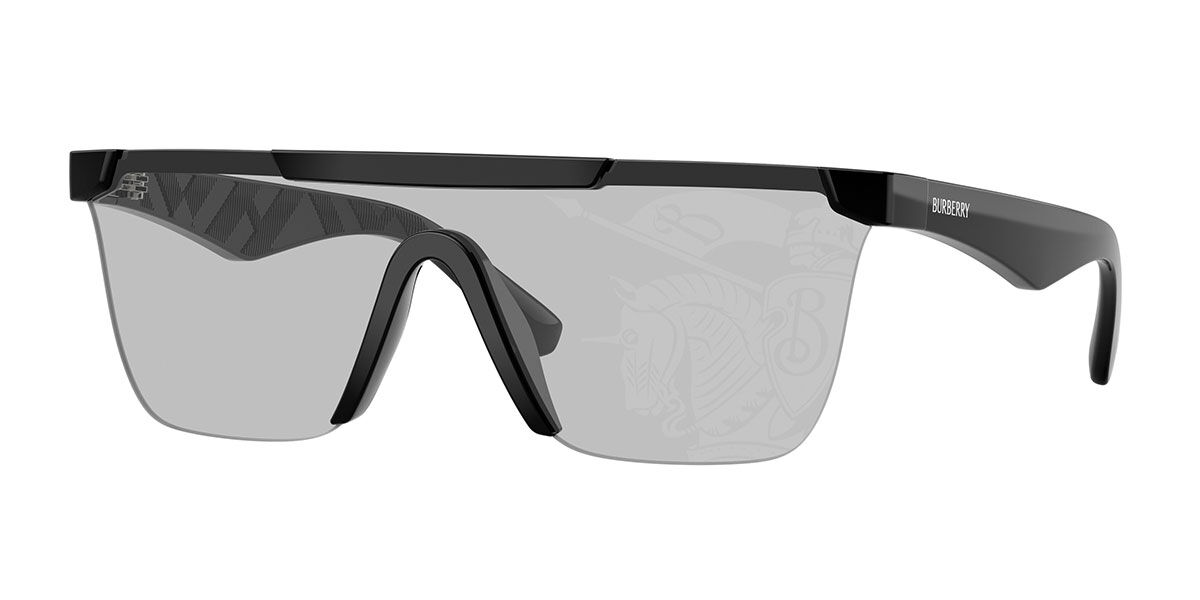 Burberry BE4480D Asian Fit 300169, Black frame, Light Grey Tampo Silver lenses