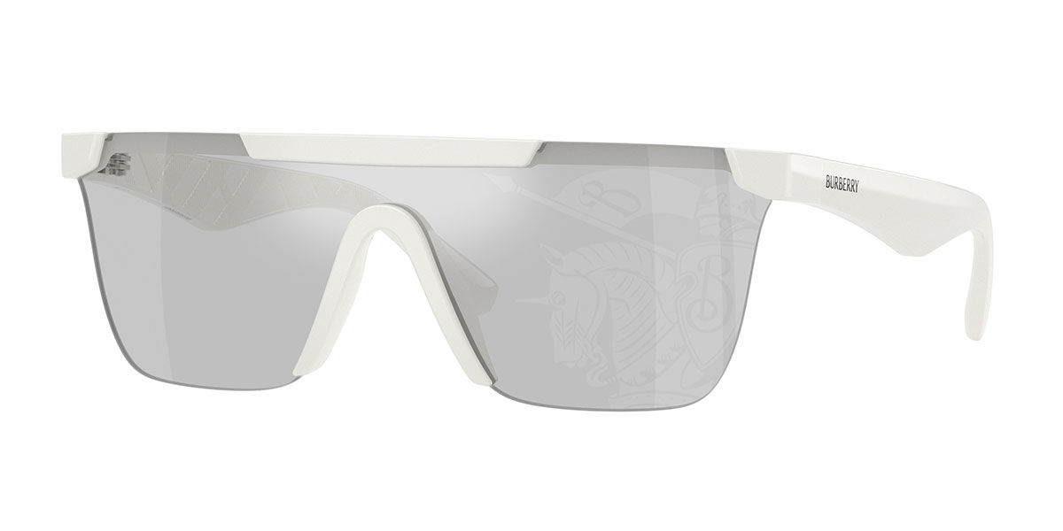 Burberry BE4480D Asian Fit 417269, White frame, Light Grey Tampo Silver lenses