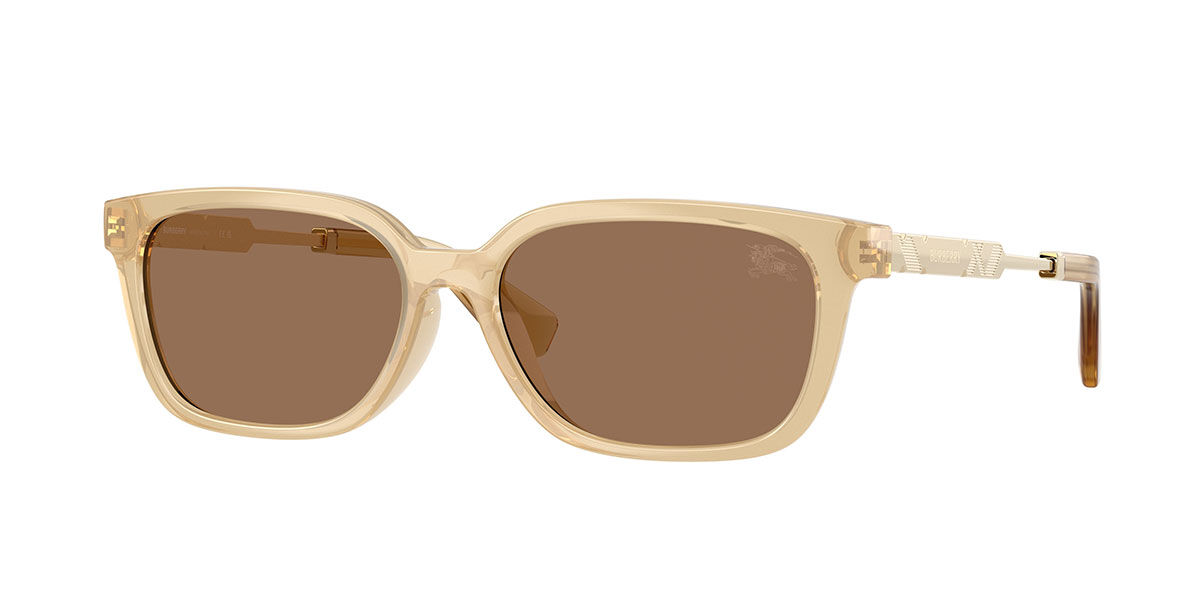 Burberry BE4481D Asian Fit 419873, Yellow frame, Dark Brown lenses