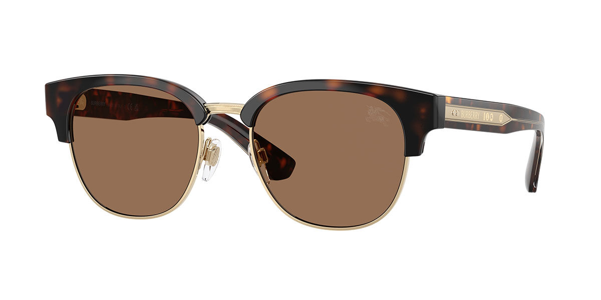 Burberry BE4485 420573, Gold frame, Dark Brown lenses