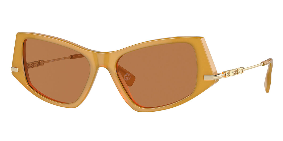 Burberry BE4408 409473, Yellow frame, Brown lenses