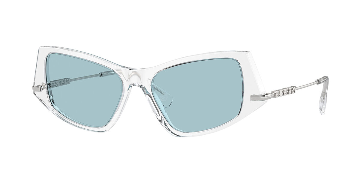 Burberry BE4408 302480, Clear frame, Light Blue lenses