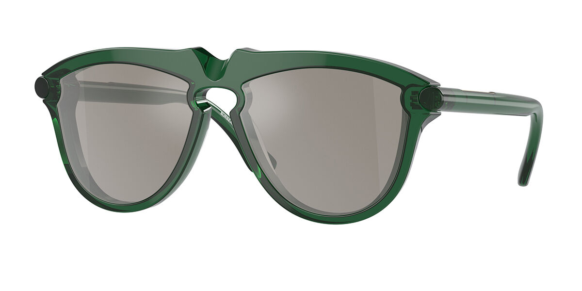 Burberry BE4417U 41046G, Green frame, Light Grey Silver Mirror lenses