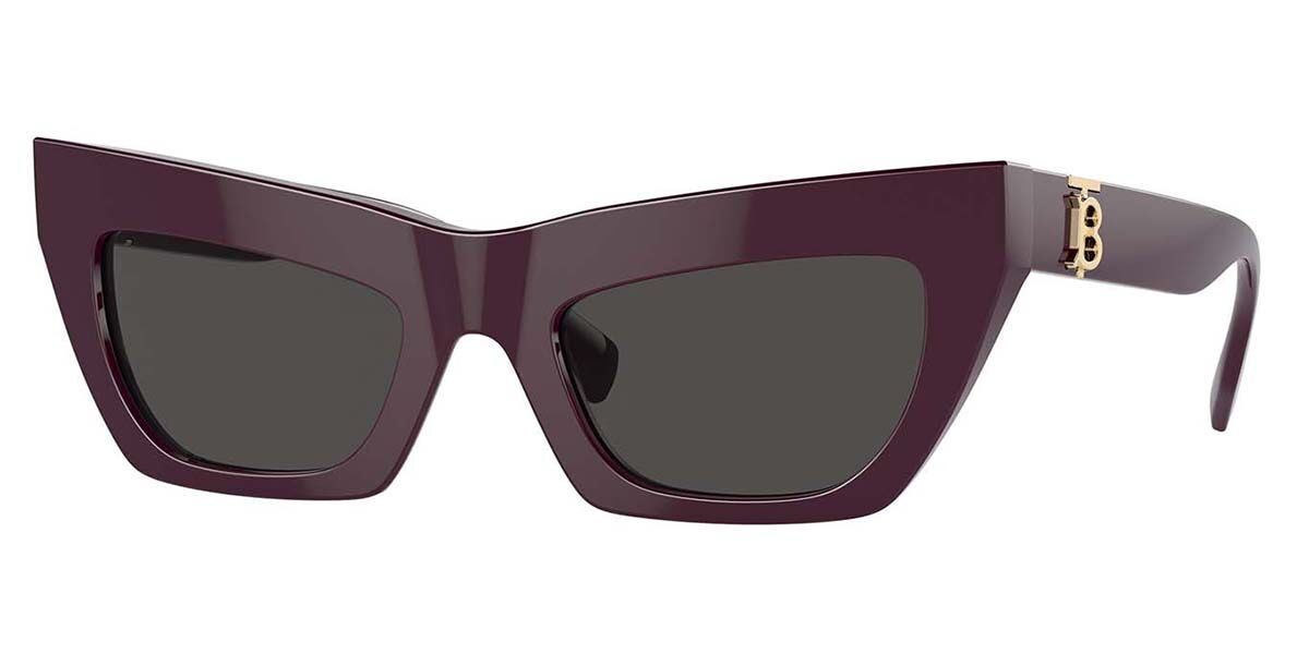 Burberry BE4405 397987, Burgundy frame, Dark Grey lenses
