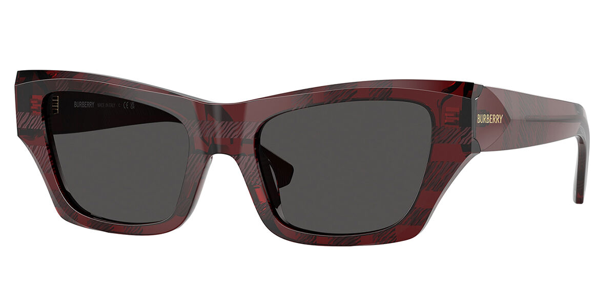 Burberry BE4441U 411587, Red frame, Dark Grey lenses
