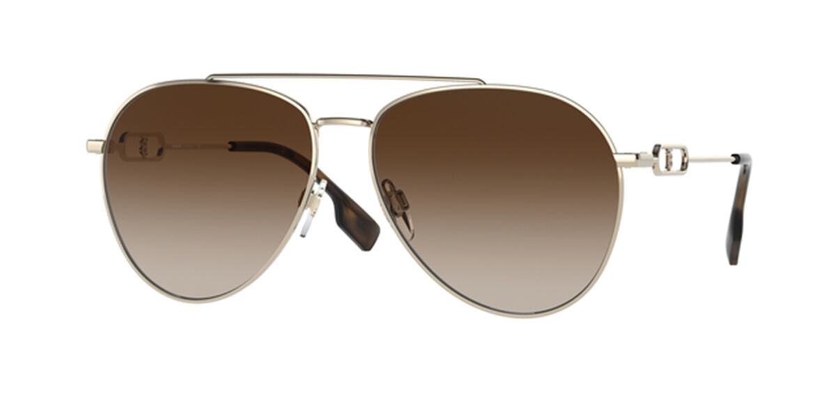 Burberry BE3128 CARMEN 110913, Gold frame, Gradient Brown lenses