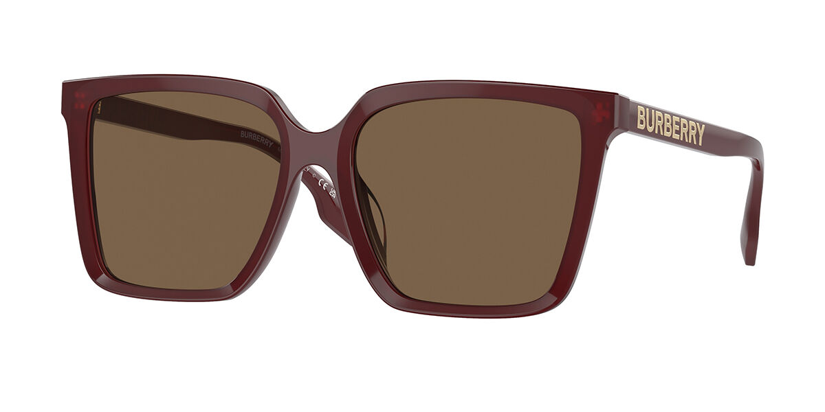 Burberry BE4411D Asian Fit 402273, Burgundy frame, Dark Brown lenses