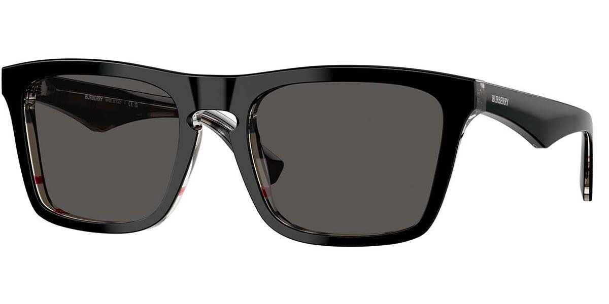 Burberry BE4434F Asian Fit 412187, Black frame, Dark Grey lenses