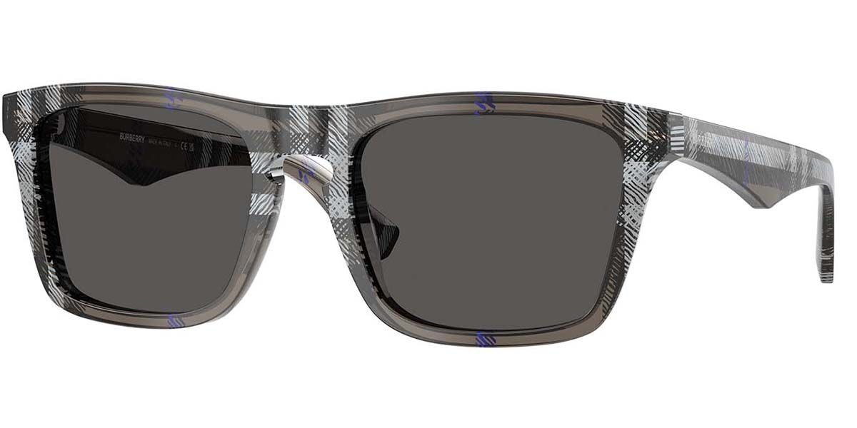 Burberry BE4434F Asian Fit 414787, Grey frame, Dark Grey lenses