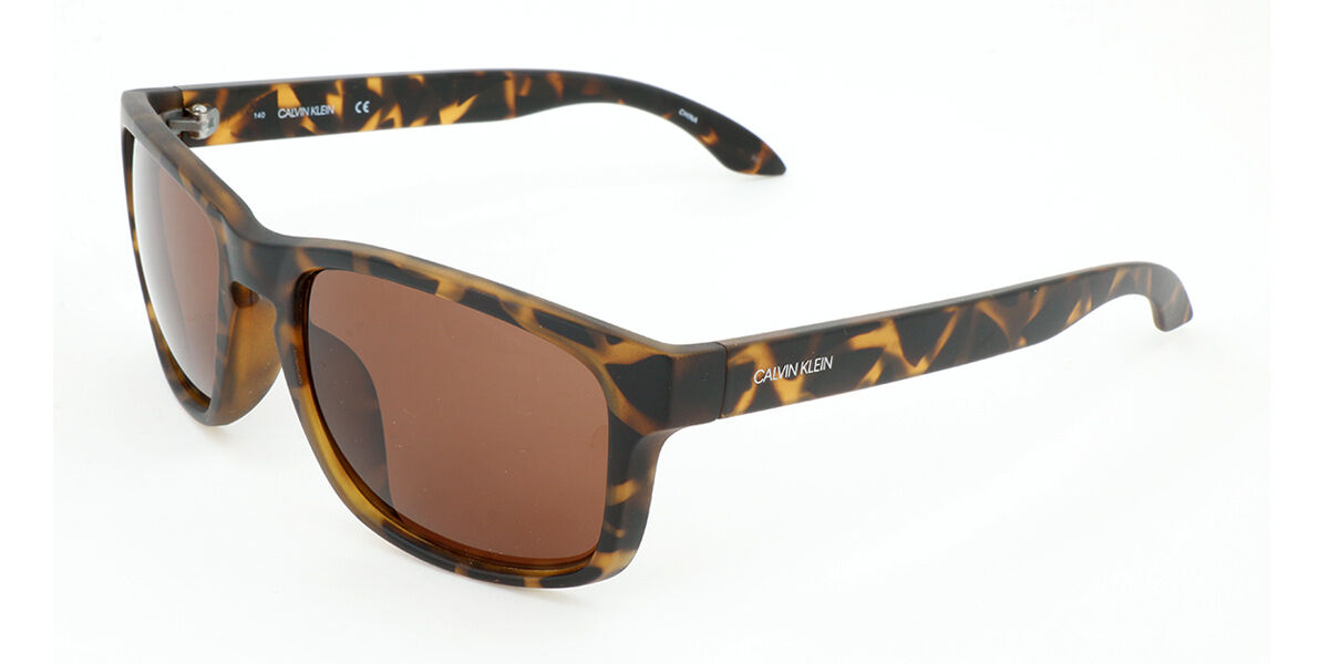 Calvin Klein CK19566S 235, Tortoiseshell frame, Brown lenses
