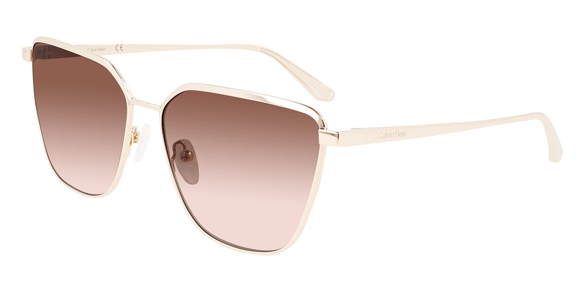 Calvin Klein CK22104S 718, Gold frame, Gradient Brown lenses