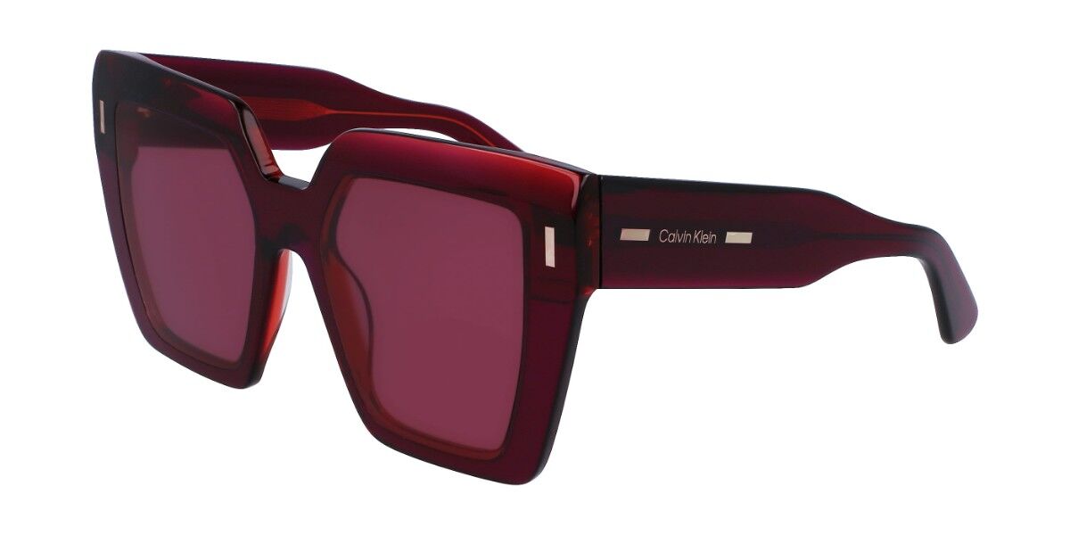 Calvin Klein CK23502S 616, Red frame, Wine Red lenses
