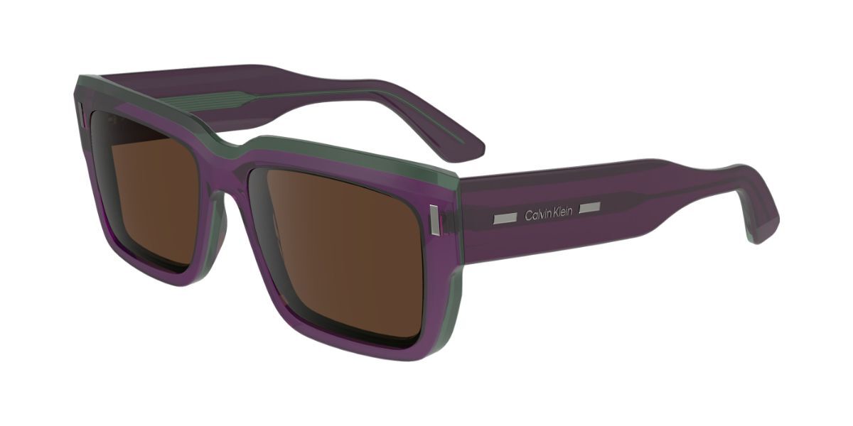 Calvin Klein CK23538S 515, Purple frame, Dark Brown lenses