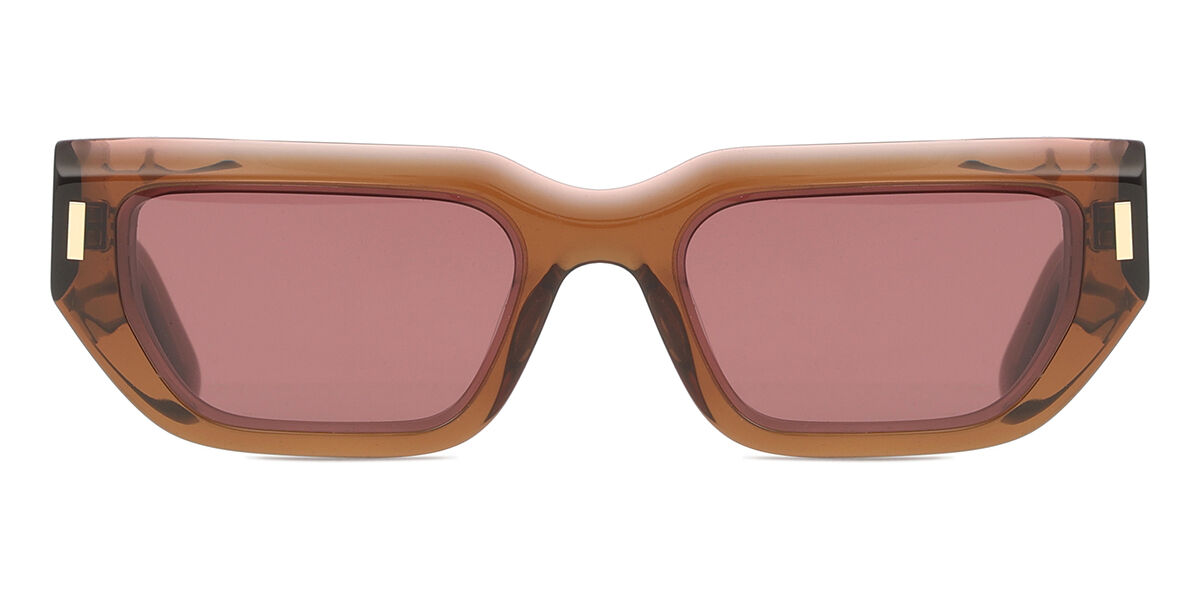 Calvin Klein CK24500S 228, Brown frame, Dark Purple lenses
