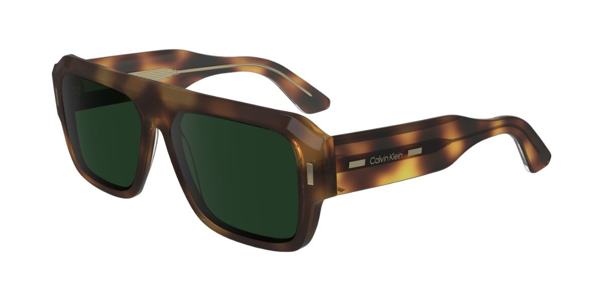 Calvin Klein CK24501S 240, Tortoiseshell frame, Forest Green lenses