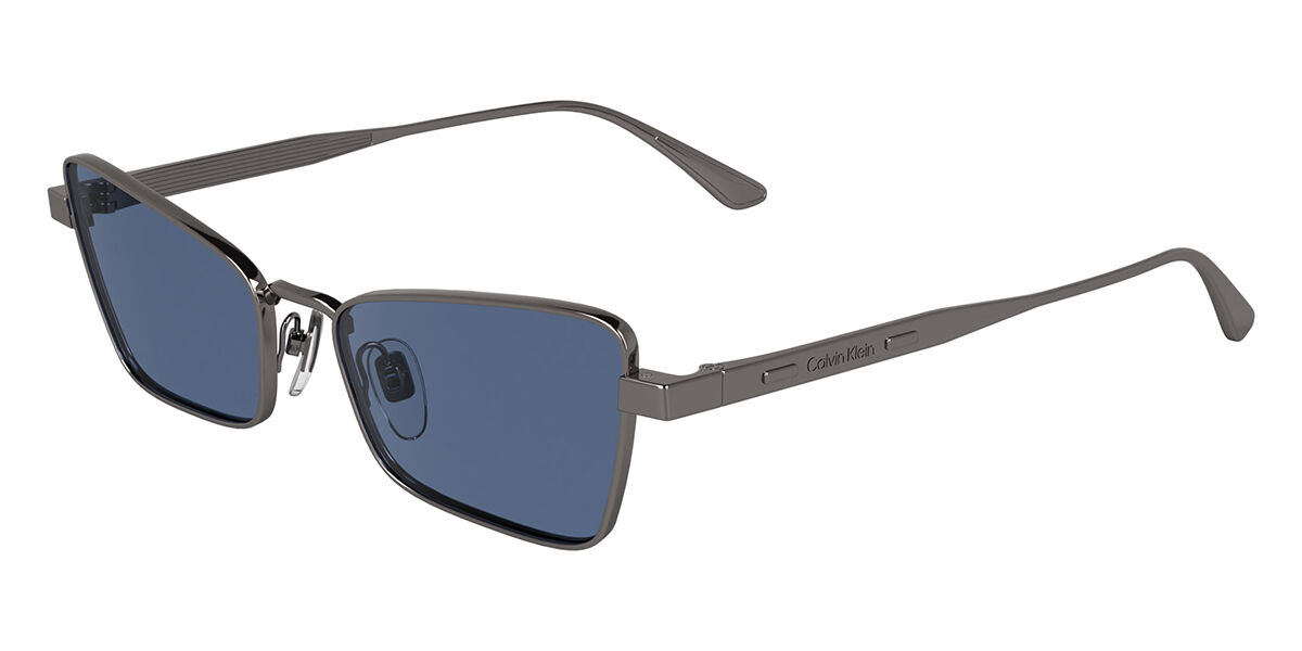 Calvin Klein CK24110S 014, Gunmetal frame, Solid Light Blue lenses