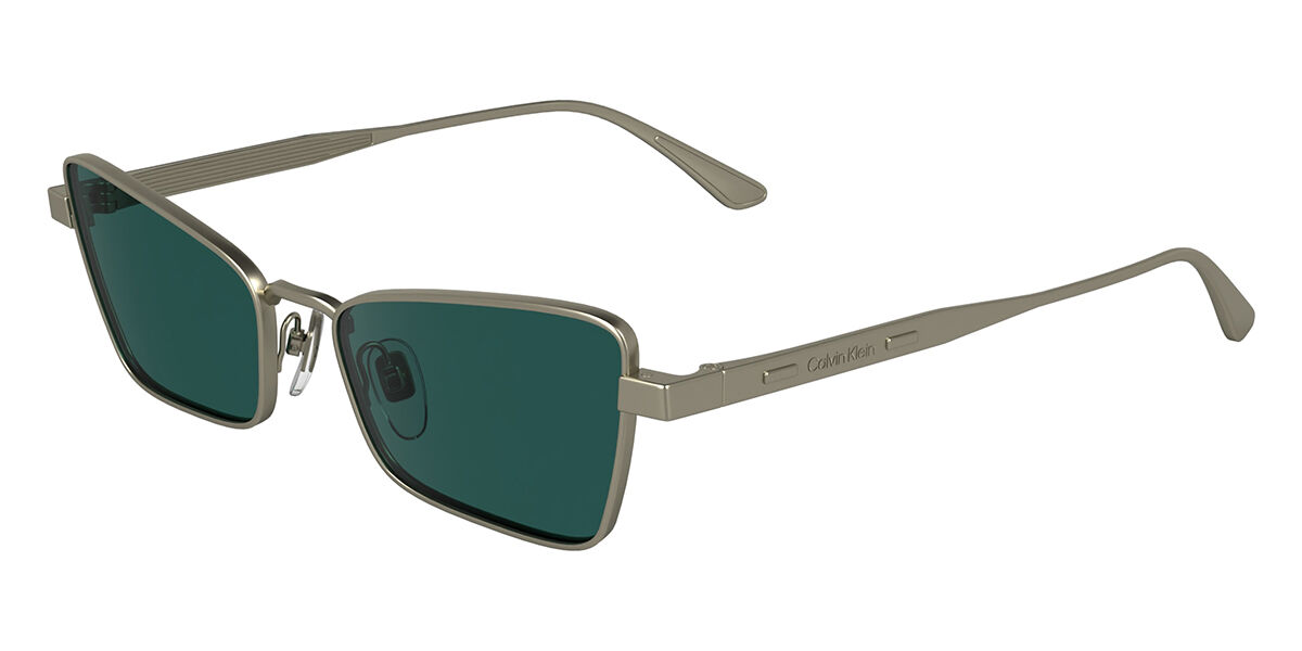 Calvin Klein CK24110S 716, Gold frame, Solid Petrol Green lenses