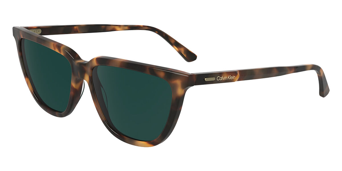 Calvin Klein CK24537S 219, Tortoiseshell frame, Solid Petrol Green lenses