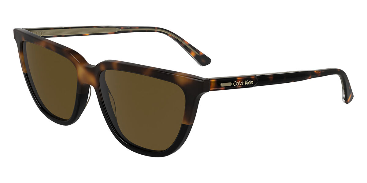 Calvin Klein CK24537S 233, Black frame, Solid Light Brown lenses