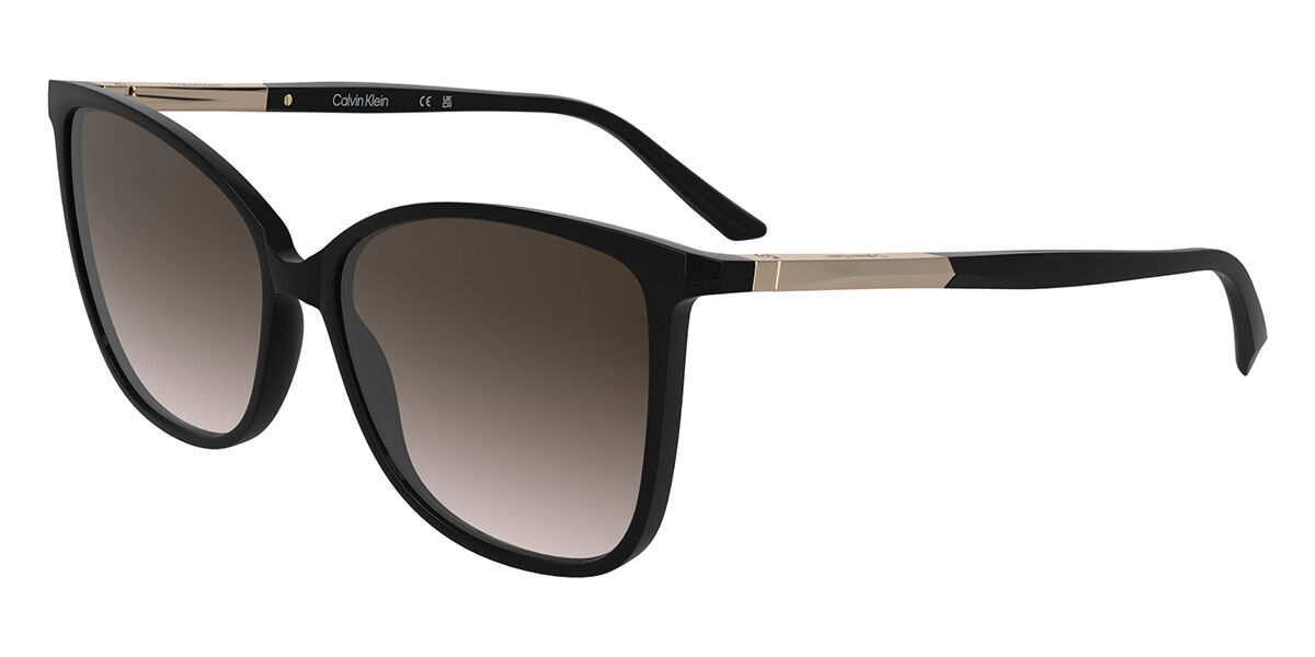Calvin Klein CK25504S 001, Black frame, Gradient Dark Brown lenses