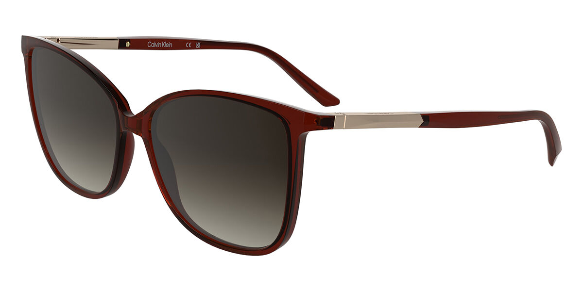 Calvin Klein CK25504S 605, Burgundy frame, Gradient Dark Brown lenses