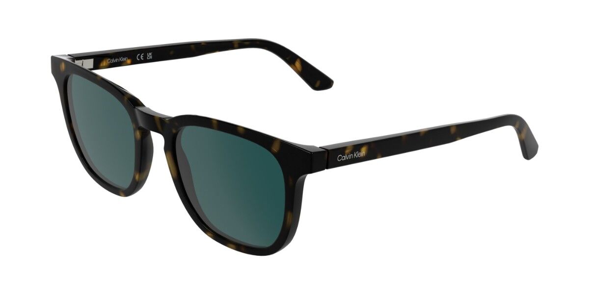 Calvin Klein CK25536S 235, Tortoiseshell frame, Forest Green lenses