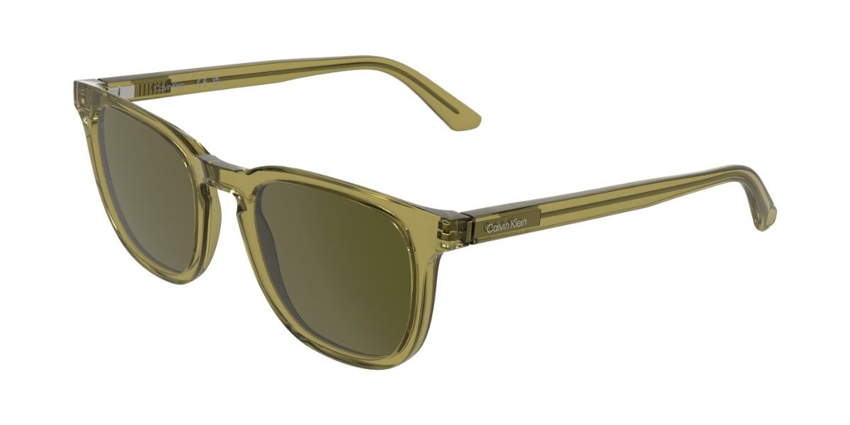 Calvin Klein CK25536S 240, Yellow frame, Khaki Green lenses