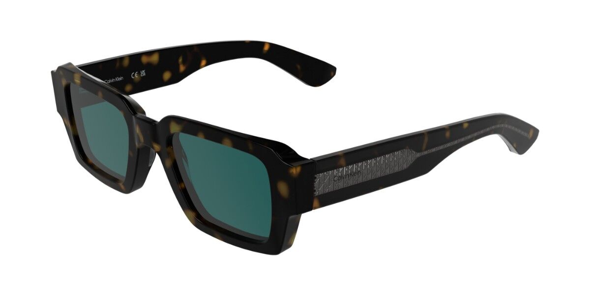 Calvin Klein CK25538S 235, Tortoiseshell frame, Forest Green lenses