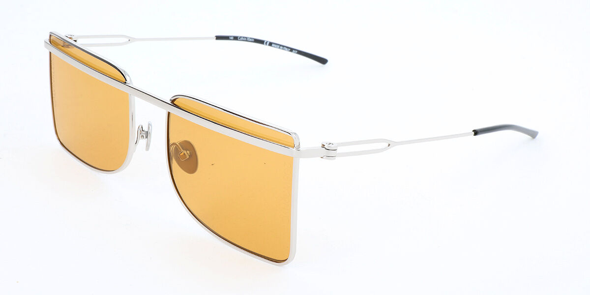 Calvin Klein CK8058S 045, Silver frame, Gold lenses